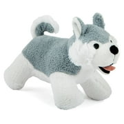 Jeffers Plush Husky Dog Toy with Squeaker, 8 Inch, Gray   Soft & Durable
