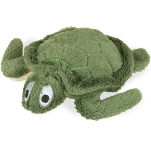 Jeffers Plush Dog Toy with Squeaker, Turtle Shape, 4.5 Inch, Green