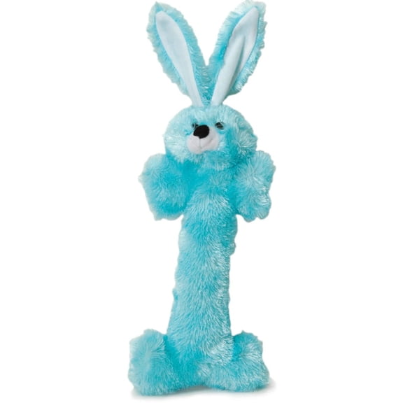 Jeffers Plush Bunny Dog Toy with Squeaker, 14 Inch, Light Blue - Soft & Durable