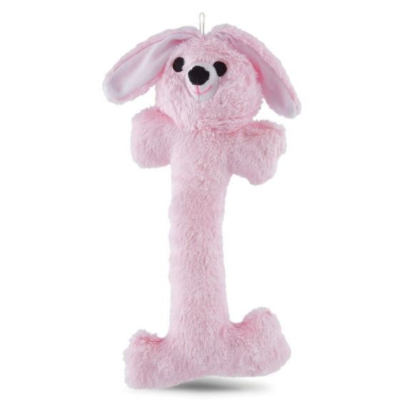 Jeffers Plush Dog Toy with Squeaker, Pink Bunny, 14 Inch – Soft Crinkle for Small & Medium Dogs