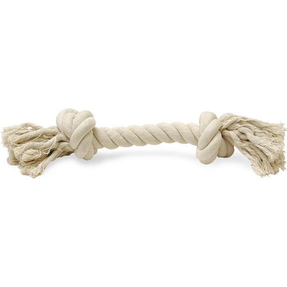 Jeffers Pet Rope Bone Dog Toy, White, 16" – Durable Braided Rope for Tug of War, Chewing & Fetch – Interactive Play for Pets – Machine Washable Dog Game Toy, Supports Healthy Teeth