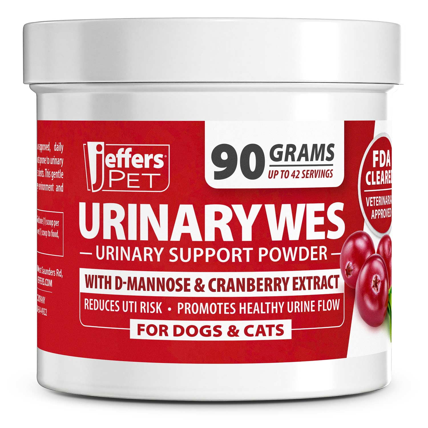 Jeffers Pet UrinaryWes Urinary Support Powder for Dogs & Cats, D ...