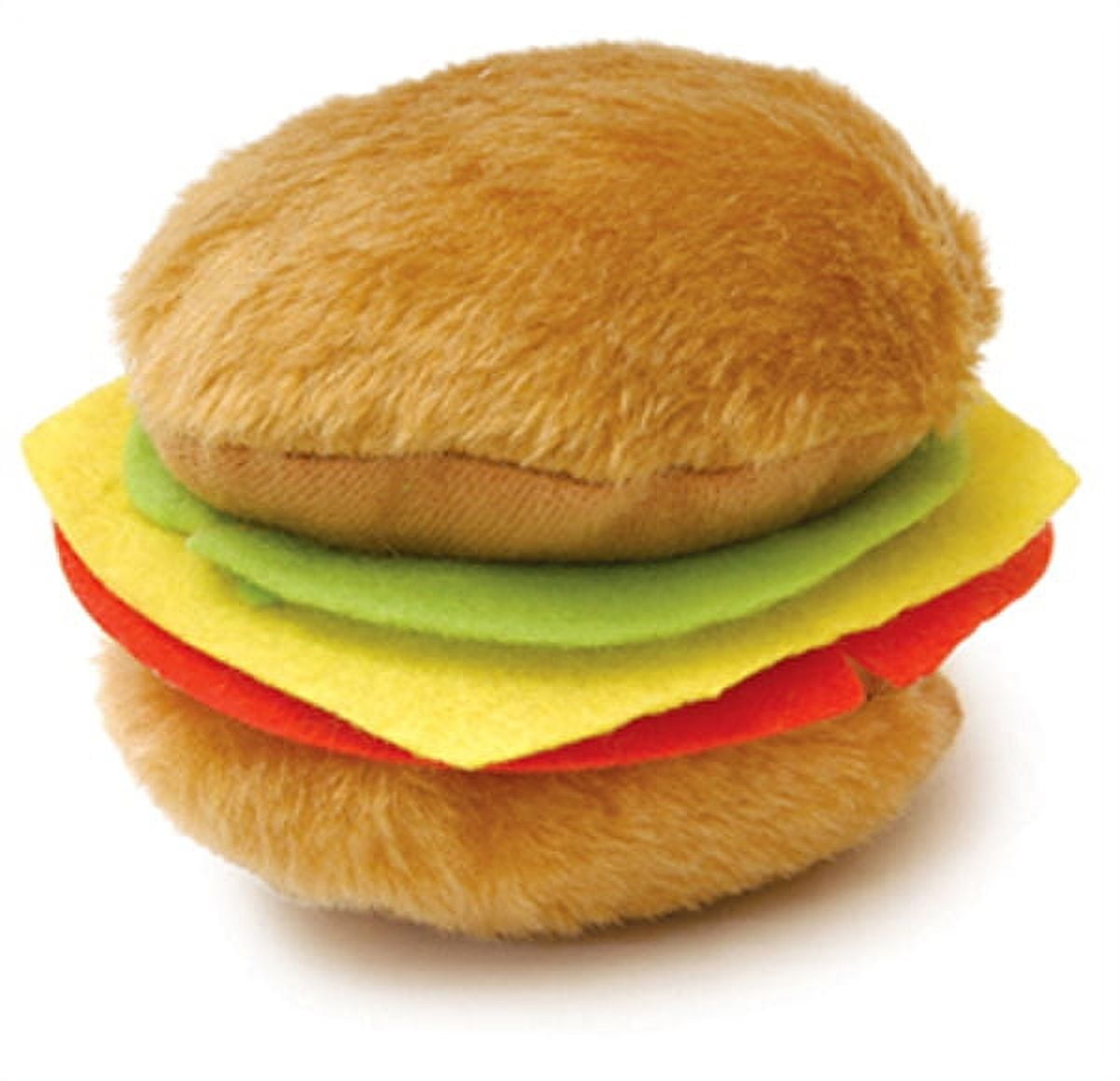 Jeffers Plush Hamburger Dog Toy