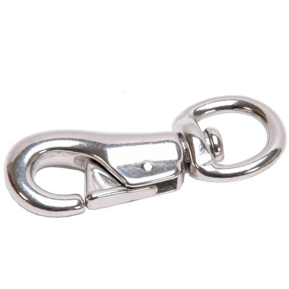 Jeffers Premium Nickel-Plated Round Eye Bull Snap | 4 Inch Length for Quick and Secure Fastening