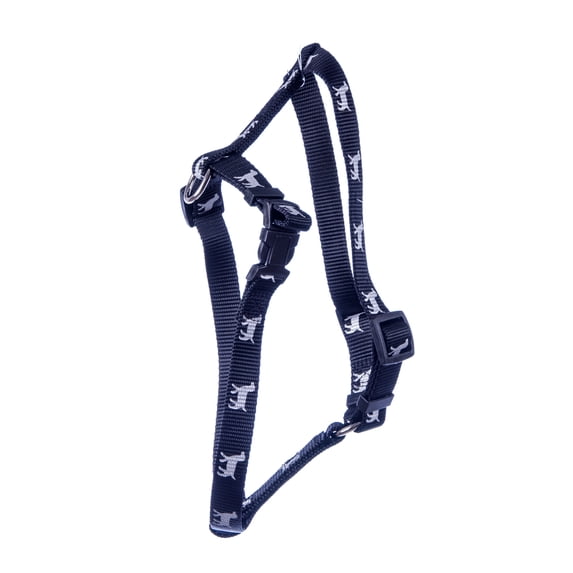 Jeffers Pet Reflective Hound Series Nylon Dog Harness, Black - 5/8"W