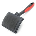 thumbnail image 1 of Jeffers Pet Self-Cleaning Slicker Brush for Dogs & Cats – Self Cleaning Button, Removes Tangles & Loose Hair, Non Slip Handle for Easy Grooming, Go To Gift for Pet Owners – Black, Red - Large, 1 of 8