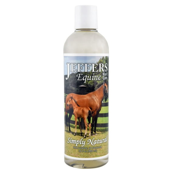 Jeffers Equine Simply Natural Horse Shampoo – pH Balanced, Sulfate Free Wash for Horses, Ponies & Foals – Detergent Free – Fresh Grooming Supply for Summer, Outdoor, Indoor Use – 16 oz