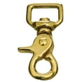 thumbnail image 1 of Jeffers Solid Brass Trigger Snap with Square Swivel Eye – Heavy Duty Zinc Plated Clip for Tack, Dog Leash, Rope, Horse Tack, Farm, Pet, Backpack, Hardware, Home Use - 3/4" - 1 pack, 1 of 2