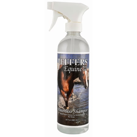 Jeffers Waterless No Rinse Horse Shampoo Spray, 16 oz – Soap & Detergent Free Formula, Equine Grooming Cleaner for Horses, Cold Weather Bath, Spot Cleaning, Show Prep, Travel, Barn & Tack Room