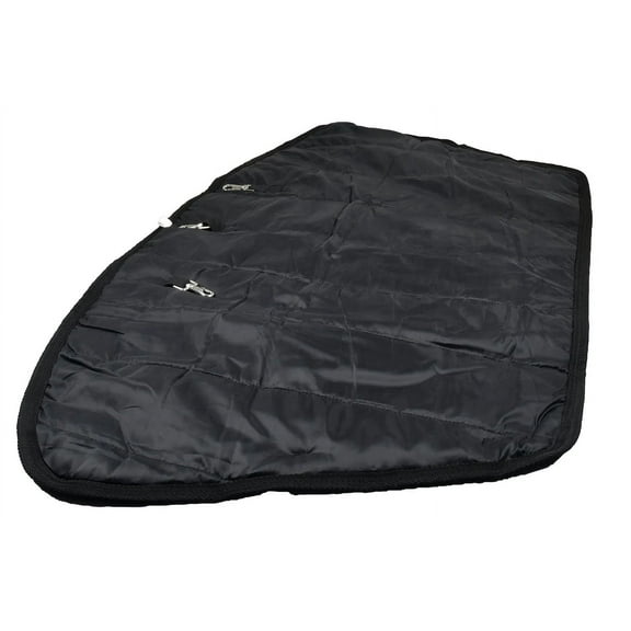 Jeffers Waterproof Horse Neck Rug, Black - 1680 Denier Insulated Turnout Neck Cover, 240g Polyfill, Breathable Winter Horse Rug for Cold and Wet Weather, Adjustable Hook & Loop Closure - Large