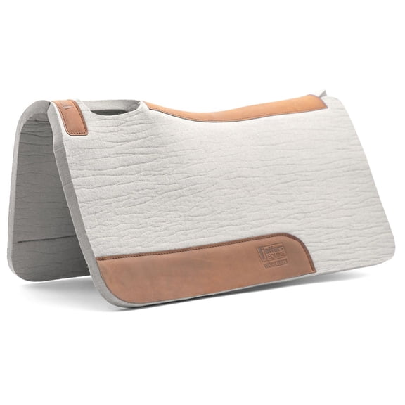 Jeffers WoolLuxe 100% Wool Felt Saddle Pad for Horses, 32" x 32" – Shock Absorbing, Breathable Equestrian Pad Horse Back Protection for Comfort During Riding, Training, & Competition - Cream