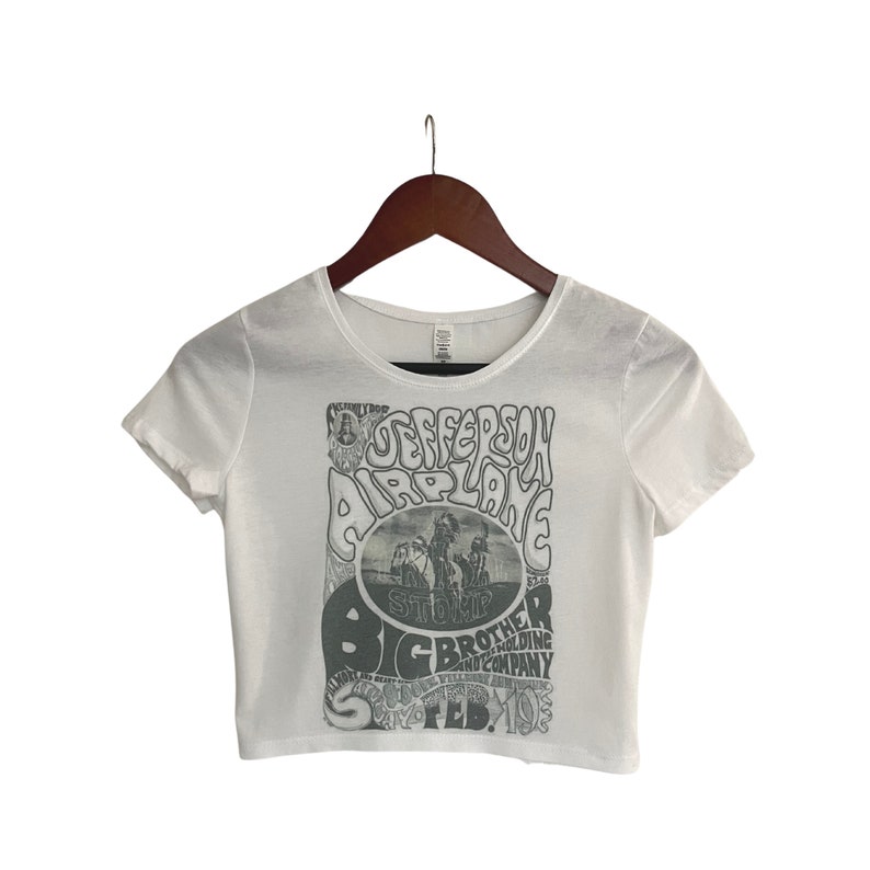 vintage band crop tops