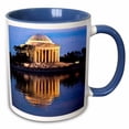 thumbnail image 1 of 3drose, Jefferson Memorial and Tidal Basin with Reflection, Washington Dc, 11oz Two-tone Blue Mug, 1 of 6