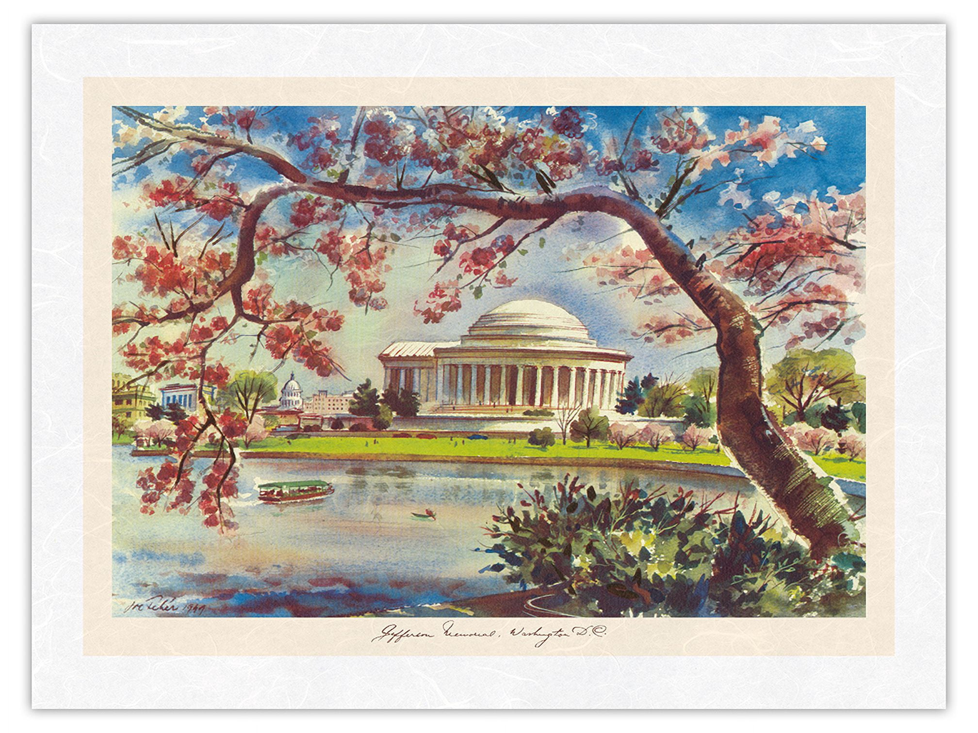 Jefferson Memorial - Washington D.C. - Vintage Travel Poster by Joseph ...