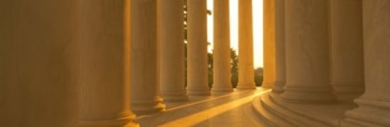Jefferson Memorial Washington DC District Of Columbia USA Canvas Art - Panoramic Images (36 x 12)