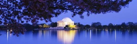 Jefferson Memorial Washington DC District Of Columbia USA Canvas Art - Panoramic Images (36 x 12)