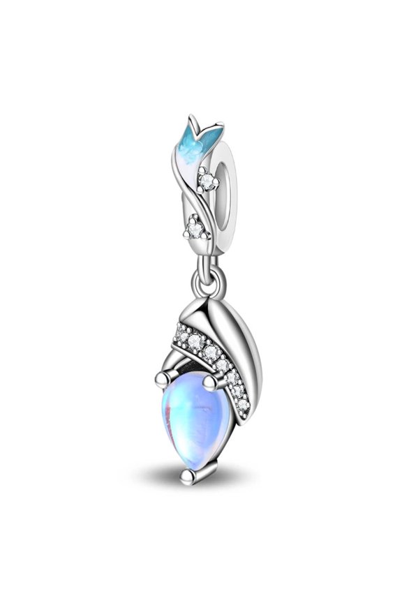 Charm for Women Bracelets 925 Sterling Silver Marine Animals Dangle Pendant,Blue Opal Sea Crab Claw Pendant,Vitality,Vitality