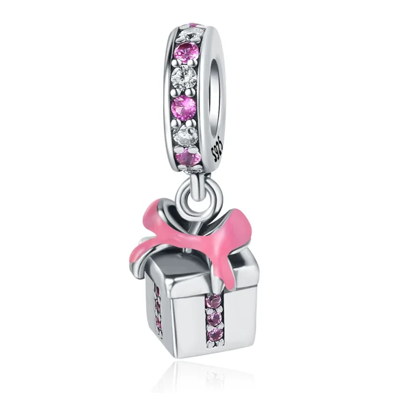 Jeffery Charms 925 Silver Christmas Santa Claus, sled, reindeer, snow house, gift box Pendant for Women Snake Bone Chain Bracelets and Necklaces,Christmas