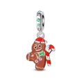 thumbnail image 1 of Jeffery Charms for Women Bracelet Necklace 925 Silver Christmas gingerbread man, cane candy, Snowman flower wreath Pendants,Christmas, 1 of 8