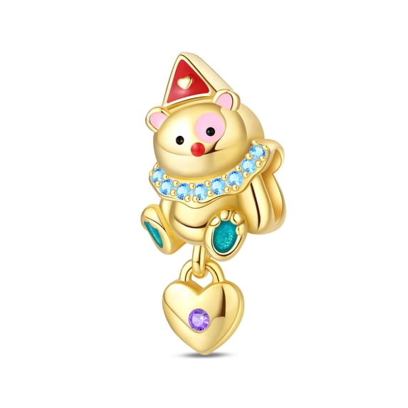 Jeffery Charms for Women Bracelet Unicorn Princess Clown Ferris Wheel Pendant,Animals