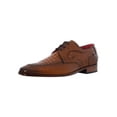 thumbnail image 1 of Jeffery West Croco Leather Derby Shoes, Brown, 1 of 9