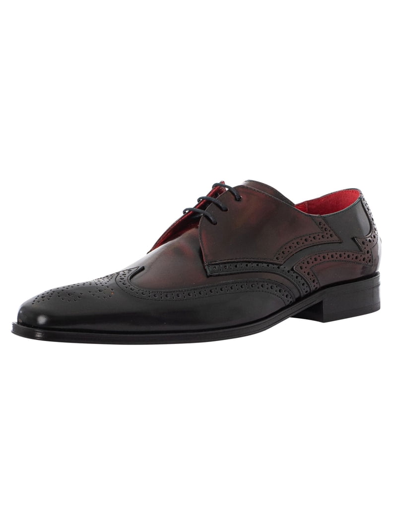 Jeffery West Derby Brogue Leather Shoes, Black - Walmart.com display picture 1