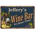 thumbnail image 1 of Jeffery's Wine Bar Sign Green Rustic Decor 8 x 12 Matte Finish Metal 108120055325, 1 of 1