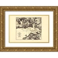 thumbnail image 1 of Jefferys 24x18 Gold Ornate Wood Framed with Double Matting Museum Art Print Titled - Caribbean Ft Royal with Bay of CulDeSac Martinique, 1 of 4