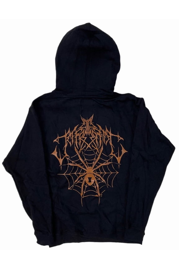Men's Exclusive Halloween Black Widow Spider Hoodie Sweatshirt (Small, Black)