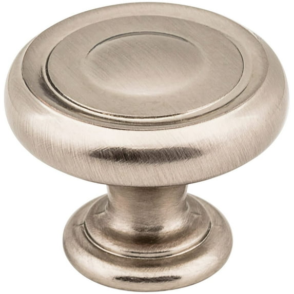 Jeffrey Alexander Bremen 1 1-1/4 Inch Diameter Satin Nickel Cabinet Knob 117SN