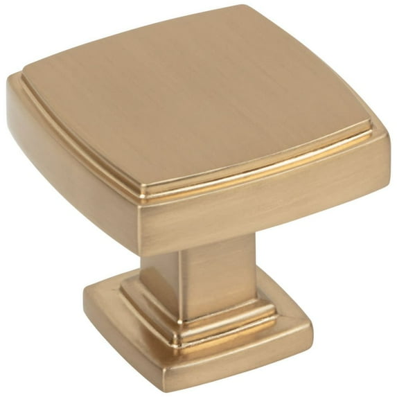 Jeffrey Alexander 141 Renzo 1-1/4" Stepped Square Bold Cabinet Knob / Drawer Knob - Bronze
