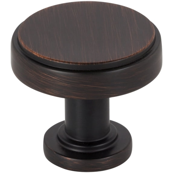 Jeffrey Alexander 171 Richard 1-1/4" Small Flat Round Contemporary Cabinet Knob / Drawer