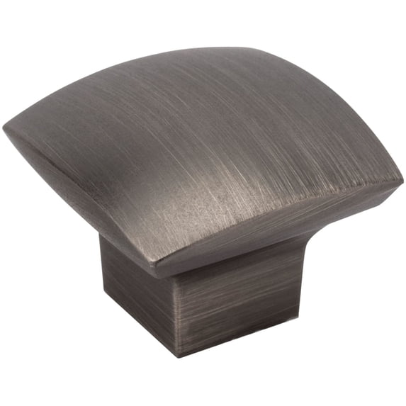 Jeffrey Alexander 431 Sonoma 1-3/16" Square Contemporary Cabinet Knob - Grey