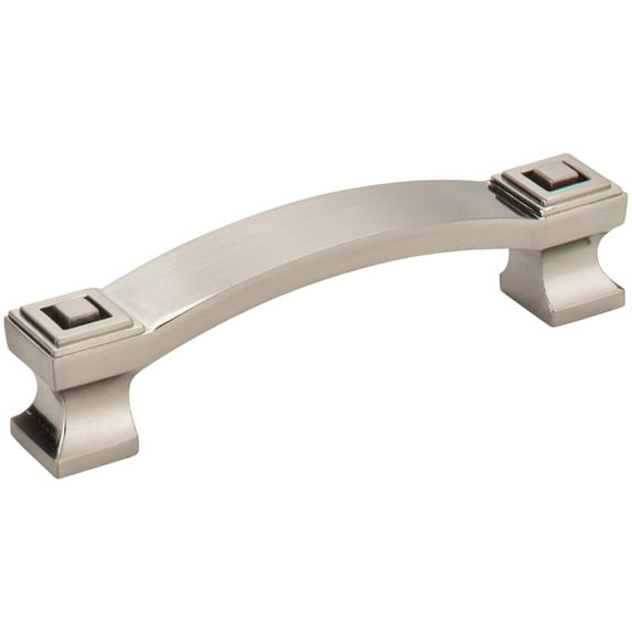 Jeffrey Alexander 585-96SN Delmar Collection 3-3/4 Inch (96mm) Center Handle Cabinet Pull