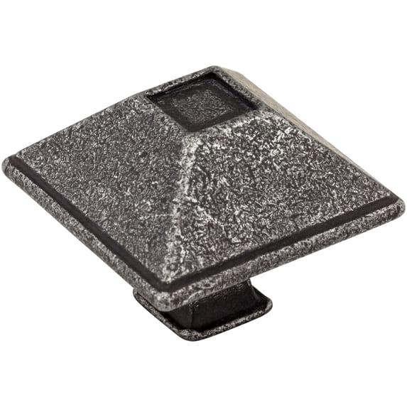 Jeffrey Alexander 602 Tahoe 1-1/2" Pyramid Square Rustic Cabinet Knob / Drawer Knob -
