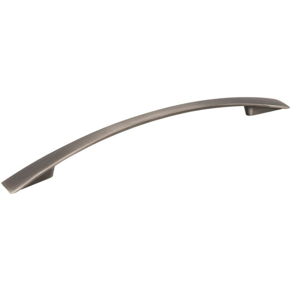 Jeffrey Alexander Regan 6-5/16 Inch Center to Center Brushed Pewter Cabinet Pull 847-160BNBDL