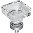 thumbnail image 1 of Jeffrey Alexander G140l Harlow 1-3/8" Glam Square Glass Cabinet Knob / Drawer Knob -, 1 of 6
