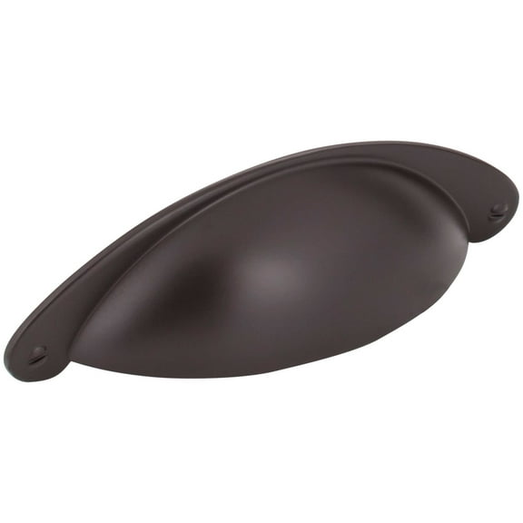 Jeffrey Alexander Lyon 4-15/16 In. Overall Length Dark Bronze Cabinet Cup Pull