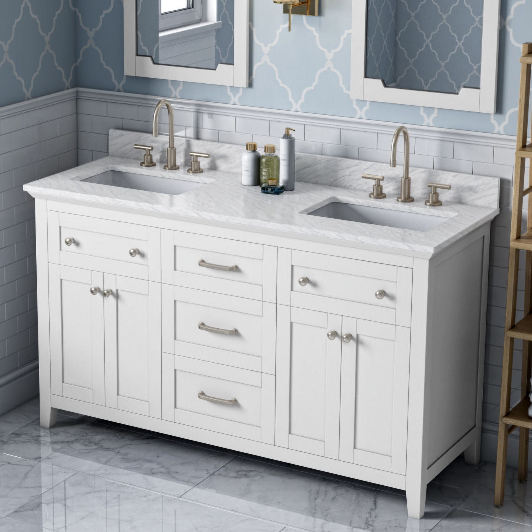 Jeffrey Alexander Vkitcha60 Chatham 60" Free Standing Double Sink Bath