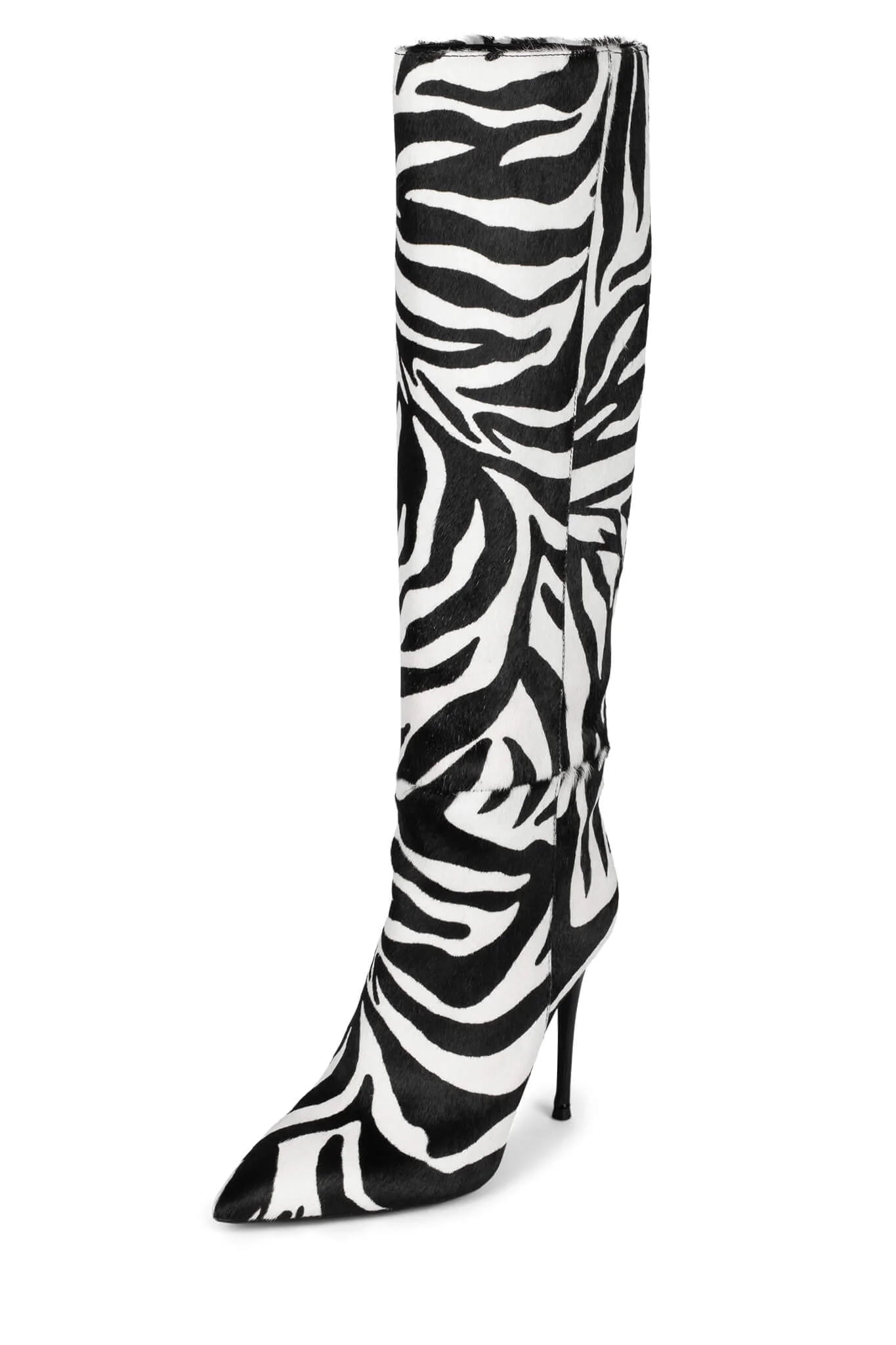Jeffrey Campbell Arsen-Hi-F Black White Zebra Stiletto Heel