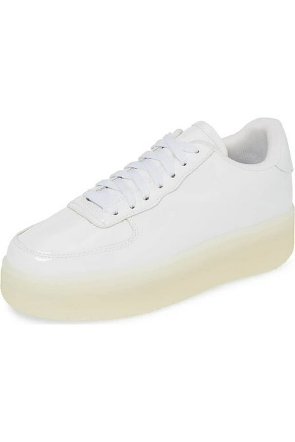 COURT Sneakers Lace Up Platfrom Tennis Shoes (5.5, WHITE WHITE)