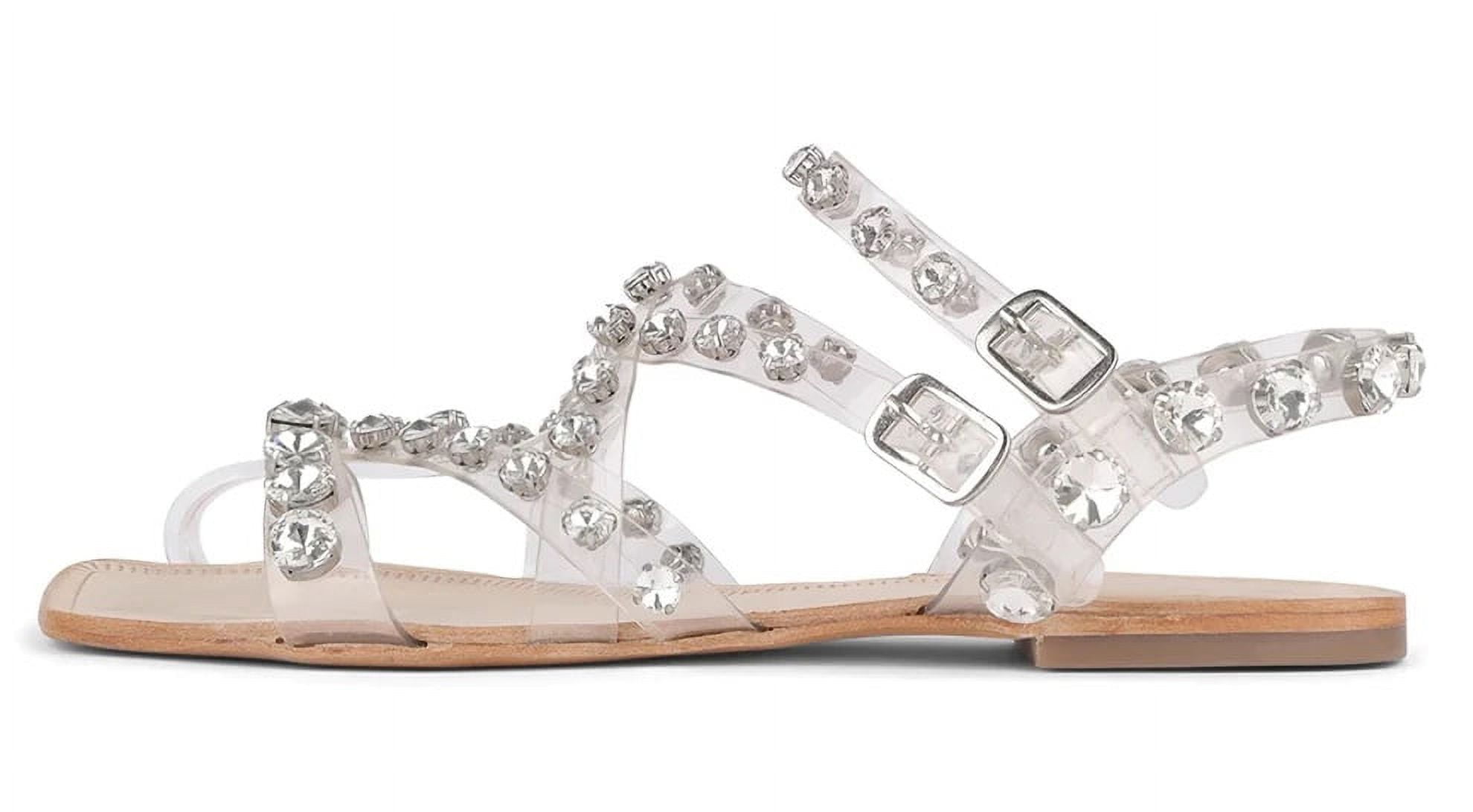 Jeffrey Campbell Calath Women Embellished Flat Sandals Clear