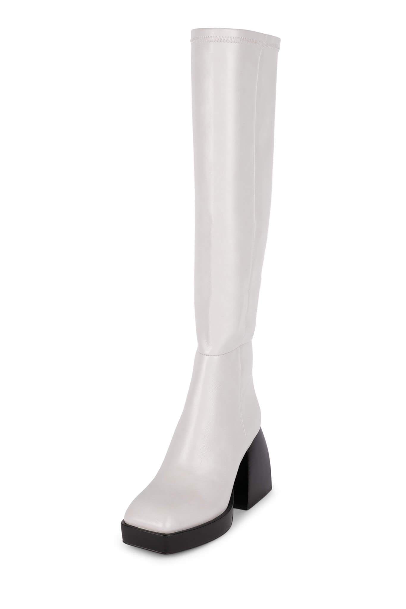 Jeffrey Campbell DAUPHIN Light Grey Platform Knee High Jeffrey Campbell DAUPHIN Light Grey Platform Knee High