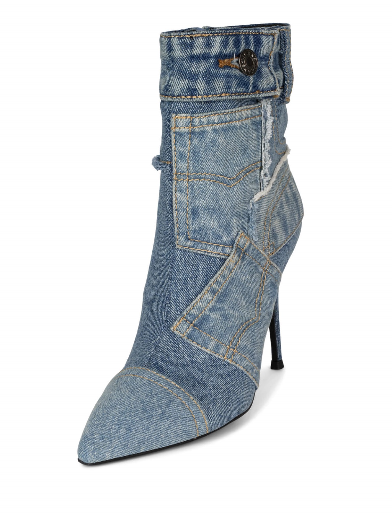 denim heel boots