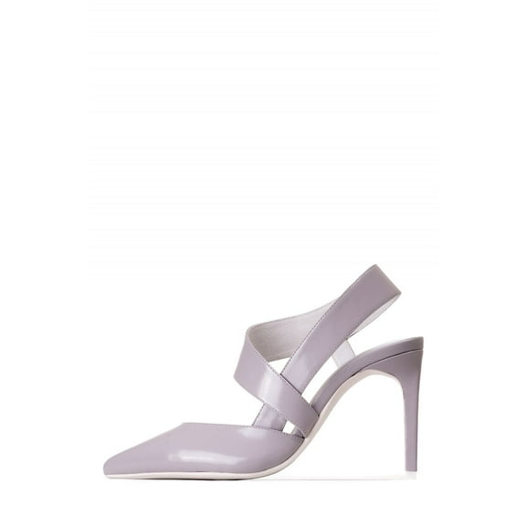 Jeffrey Campbell Juleen Grey Box Geometric Strap Pointed Toe Heel Pumps (6)