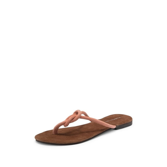Jeffrey Campbell MALIA-2 Flip Flop Blush Suede Sandal Slip On Slides Mules (Blush, 6)