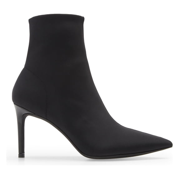 Jeffrey Campbell Nixie Black Neoprene Stiletto Heel Pointed Toe Fashion Boots (Black Neoprene, 8)