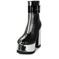 thumbnail image 1 of Jeffrey Campbell Robotic Black Silver Metallic Fashion Platform High Heel Boots, 1 of 5