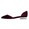 thumbnail image 1 of Jeffrey Campbell Shoes amorous Wine Suede Clear Heel Pointed Toe Ballet Flats (Wine Suede, 10), 1 of 2