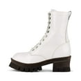 thumbnail image 1 of Jeffrey Campbell Sycamore Lace-up Boots WHITE CRINKLE PATENT Platform Boots (WHITE CRINKLE PATENT, 6.5), 1 of 9